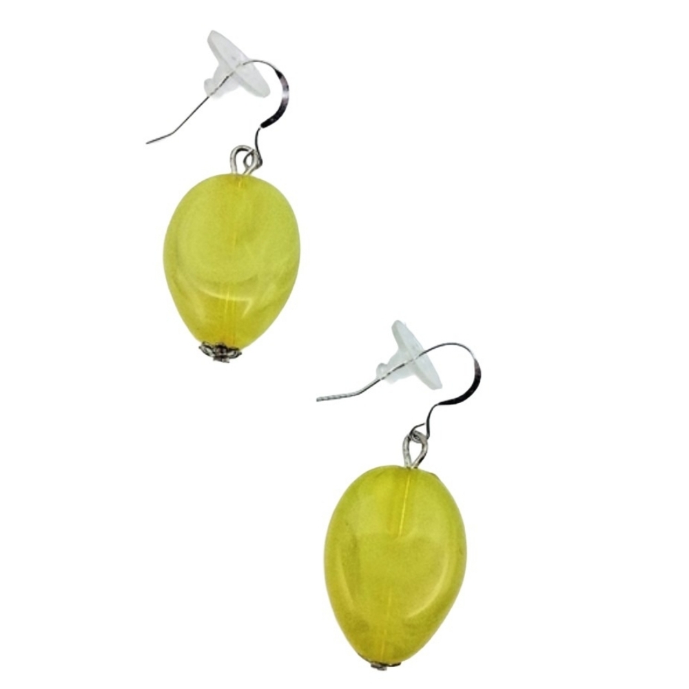 Chic Yellow Teardrop Dangling Earrings